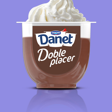 Design of a dessert container for Danet with white background