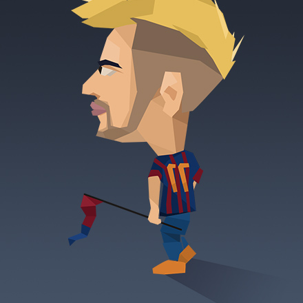 FC Barcelona illustration for mobile app design