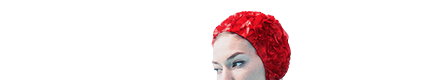 Female head with a red swim cap